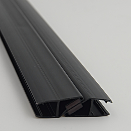 PVH04-914BKL8 Магнитный уплотнительный профиль 90° скошенный для стекла 8мм, 2500 мм, premium